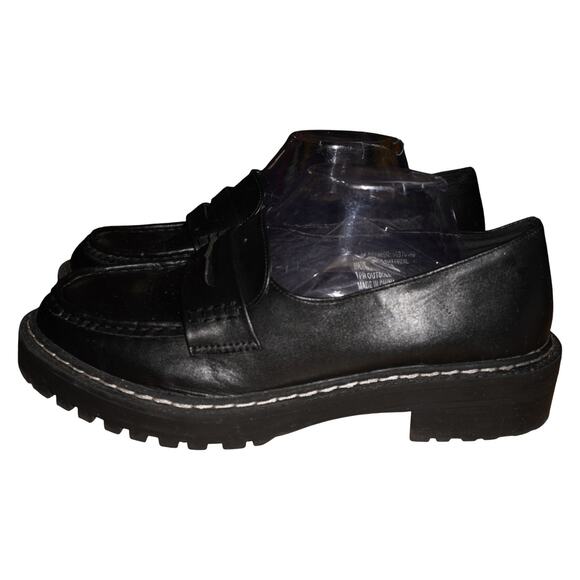 Torrid Chunky Lug Loafers Black Platform Slip-On Shoes Women’s 10 WW - Picture 11 of 12